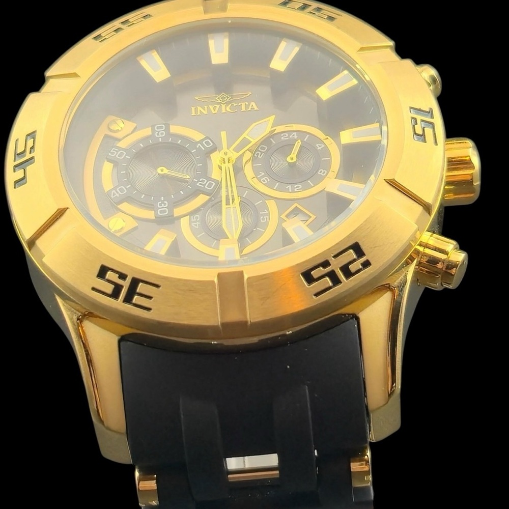 Invicta Gold and Black Multi-Function Seaspider C… - image 4